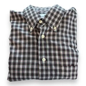 Bird Dog Bay Men's Checkered Button Down Shirt size L Multicolor Egyptian Cotton